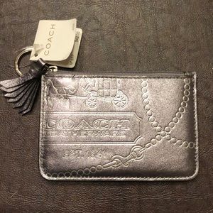 Coach small wristlet with Key ring
